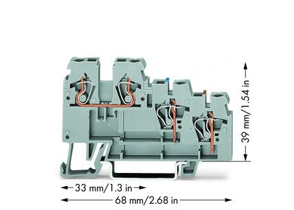 WAGO Senzorska klema - za 3-provodnika - sa obojenim ulazima - 2.5 mm2 - 270-560